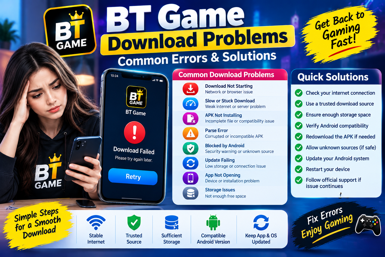 BT Game Download Problems